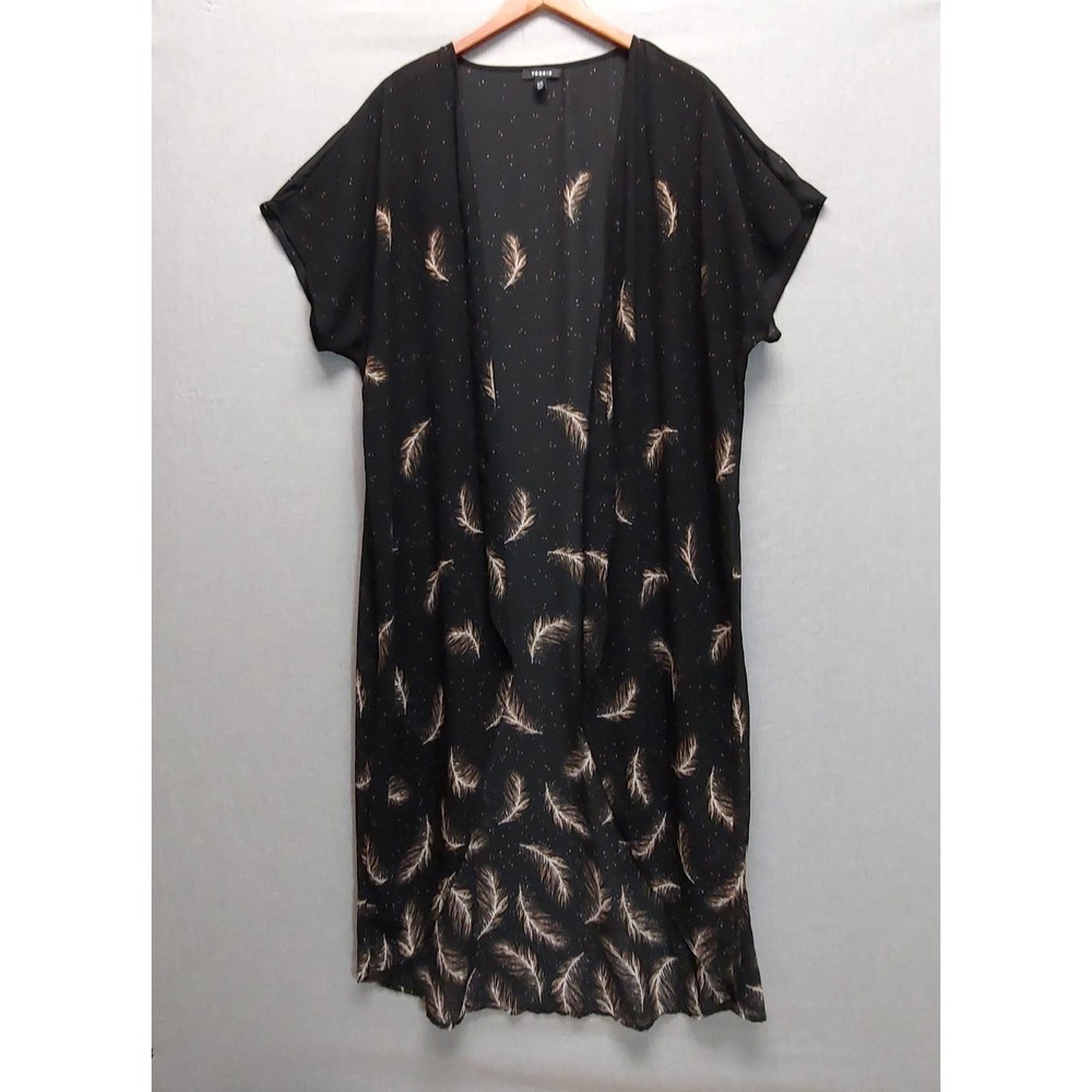 Torrid Womens‎ Duster Plus 1/2 Sheer Celestial Feather Kimono Boho Whimsigoth